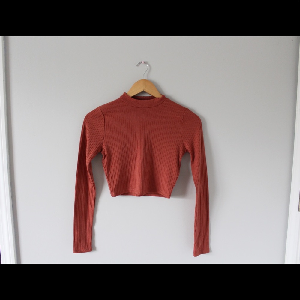 Burnt orange crop top